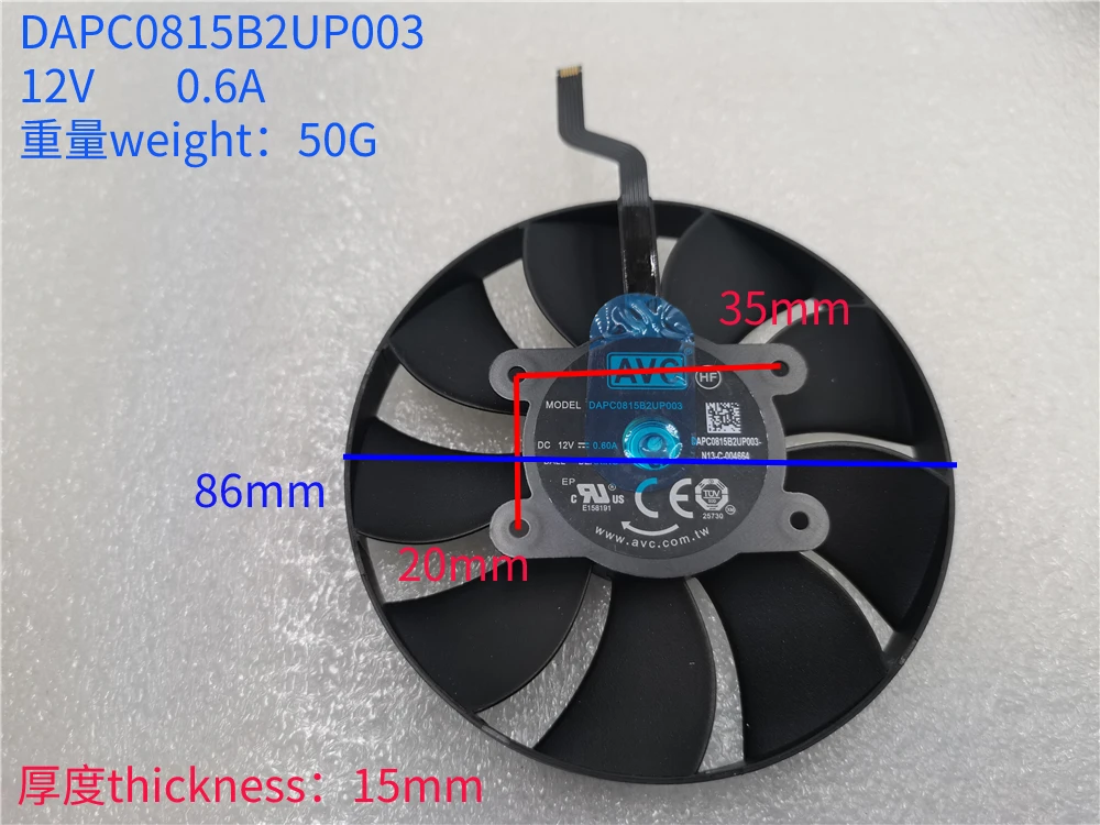 DAPC0815B2UP003 NEW FAN FOR NVIDIA public version NVIDIA GeForce RTX 3080, RTX 3080Ti FE Fan radiator Ti Video card cooling fan