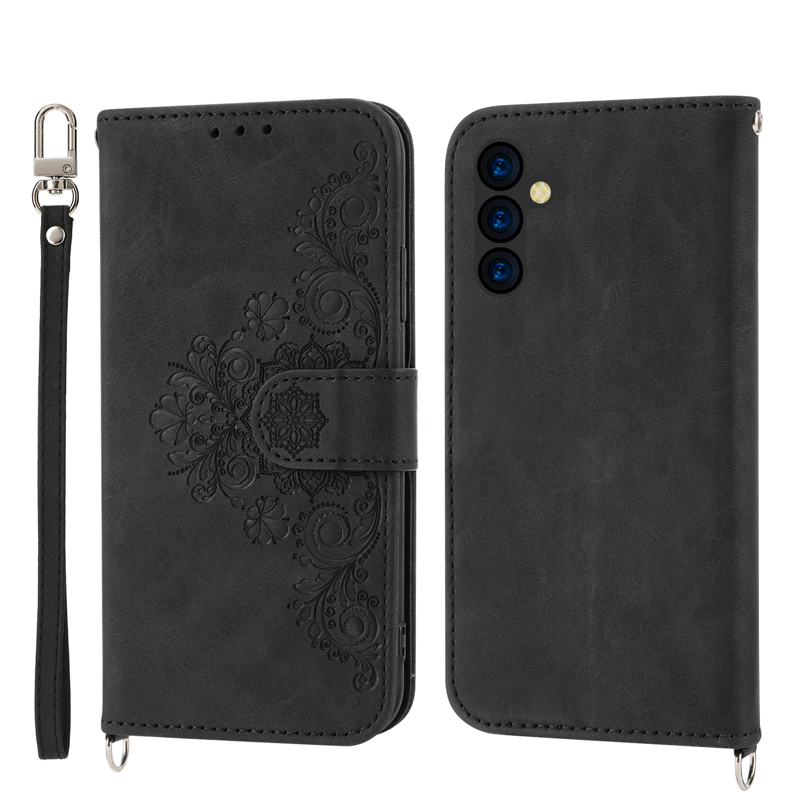 Flip-Ledertasche für Samsung Galaxy S25 Edge S24 S23 FE S22 Ultra S21 S20 Plus S10 S9 Plus Note 20 Ultra Card Solt Wallet Cover – Detail 3