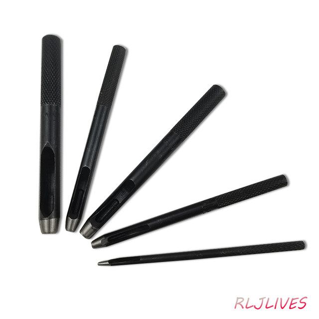 Qianyu Lot De 6 Poinçons Ronds Pour Cuir - Acier Creux, 1,5mm à 4mm, Pour Bracelets, Tissu, Papier