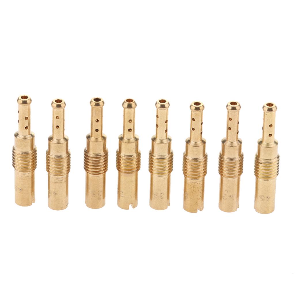 8pcs Carburetor Main Jets Slow   for    OKO  PE PWK Carb 32 35 38 40 42 45 48 50 Size