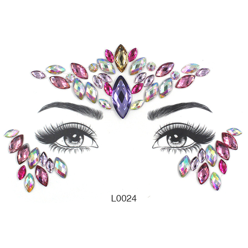 Best of 3D Sexy Face Tattoo Crystal Stickers Temporary Tattoos Glitter Fake Tattoo Rhinestones Masquerade Women Party Face Jewels Tattoo Reviews & Tips - Image 6