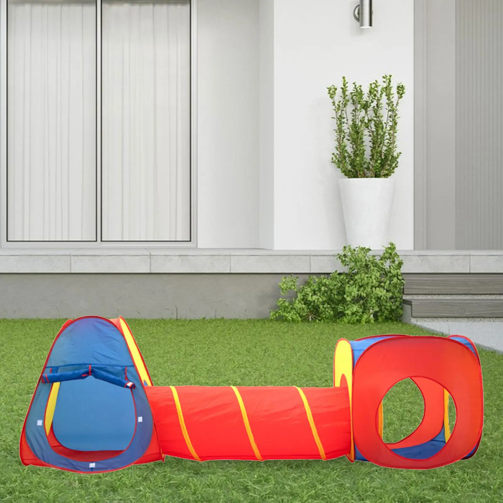 Kids Play Tents with Tunnels Also for Pets Indoor Outdoor Games 3 in 1 Playhouse for Daycare Playground, Backyard, Infants