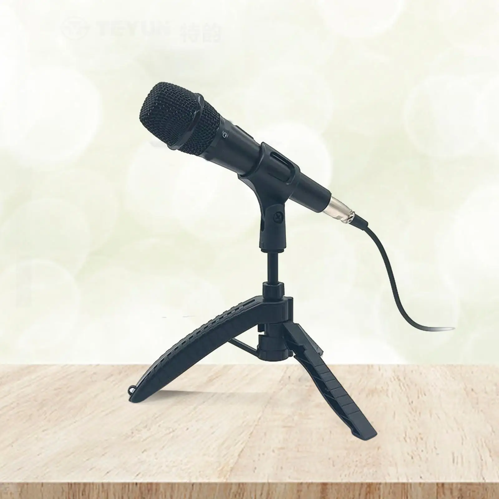Desktop Microphone Tripod Adjustable Condenser Mic Bracket Mic Stand Holder for Studio Online Chat Music Recording Meeting