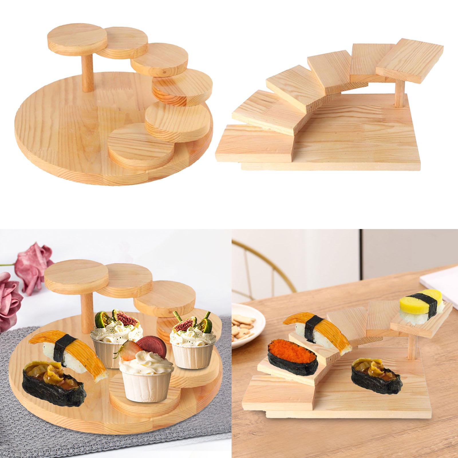 Wooden Sushi Serving Tray Succulent Holder Serving Platters for Christmas