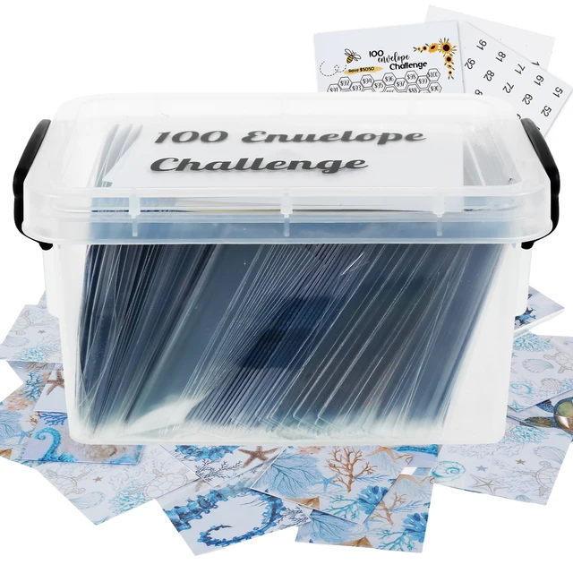 100 Envelope Challenge Box Set Money Saving Envelopes With Storage Box  Innovative Approach Creative Gift For Budgeting Planners - AliExpress