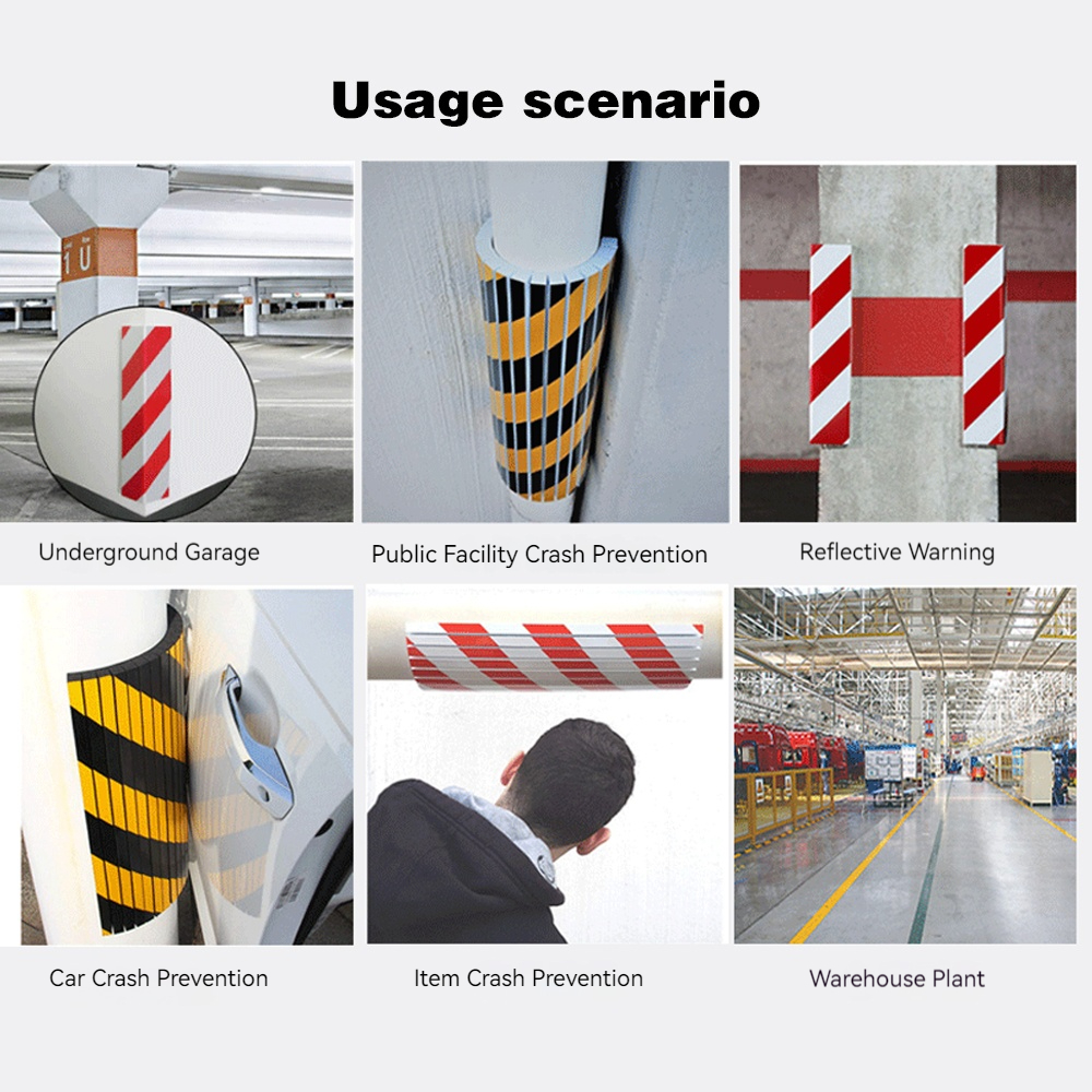 Garagen-Wandschutz, Schaumstoffkante, Eckstoßstange, Autoaufkleber, Schaumstoff, für den Außenbereich, Garage, Kratzer, selbstklebend, Warnung, Schutz der Wandecke – Detail 1