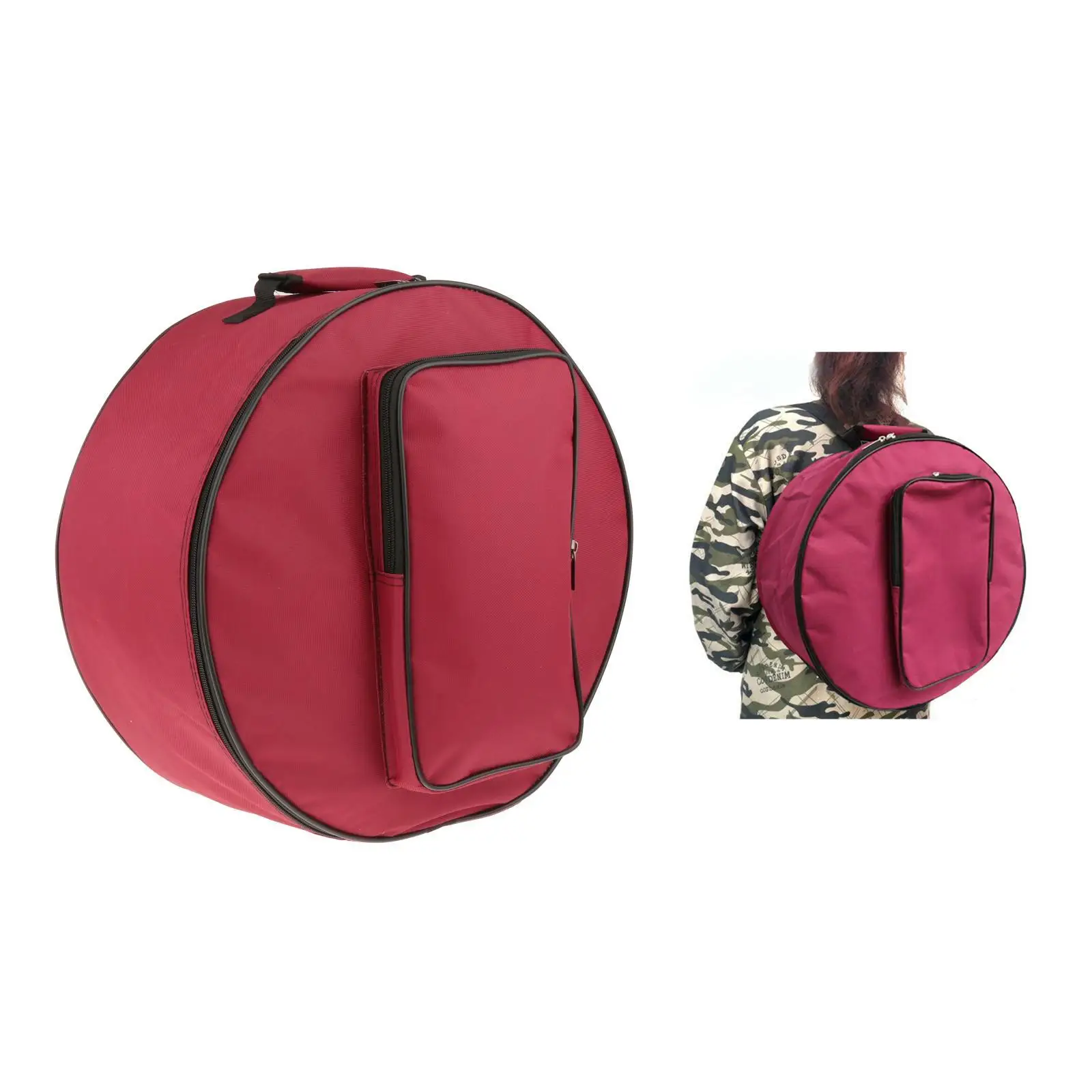 Red Compact Snare Drum Bag Case Storage Bag Shoulder Bag Instrument Parts