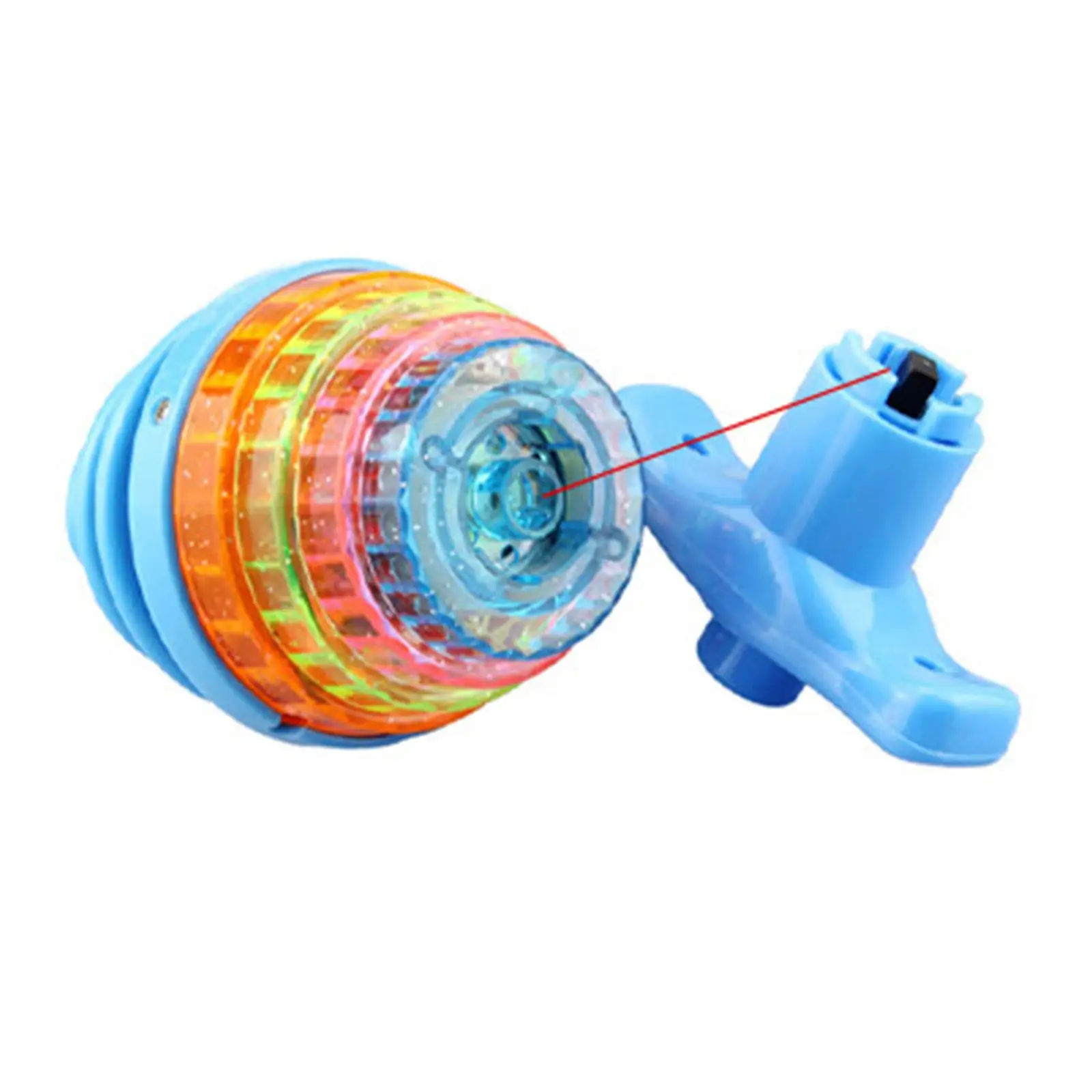 LED Music and Flash Light Glow Spiral Rotating Wheel Gyro Easy to Hold Novelty Gyro Peg Toy for Classic Toy Party Favor