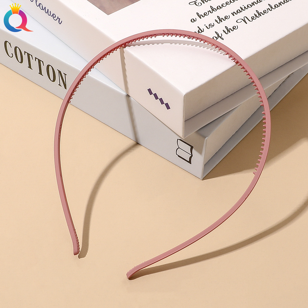 4mm Wide Thin Plastic Plain Headband for Women Girls Matte Hair Bands Teeth Comb DIY Skinny Hair Hoop Sport Hair Accessories