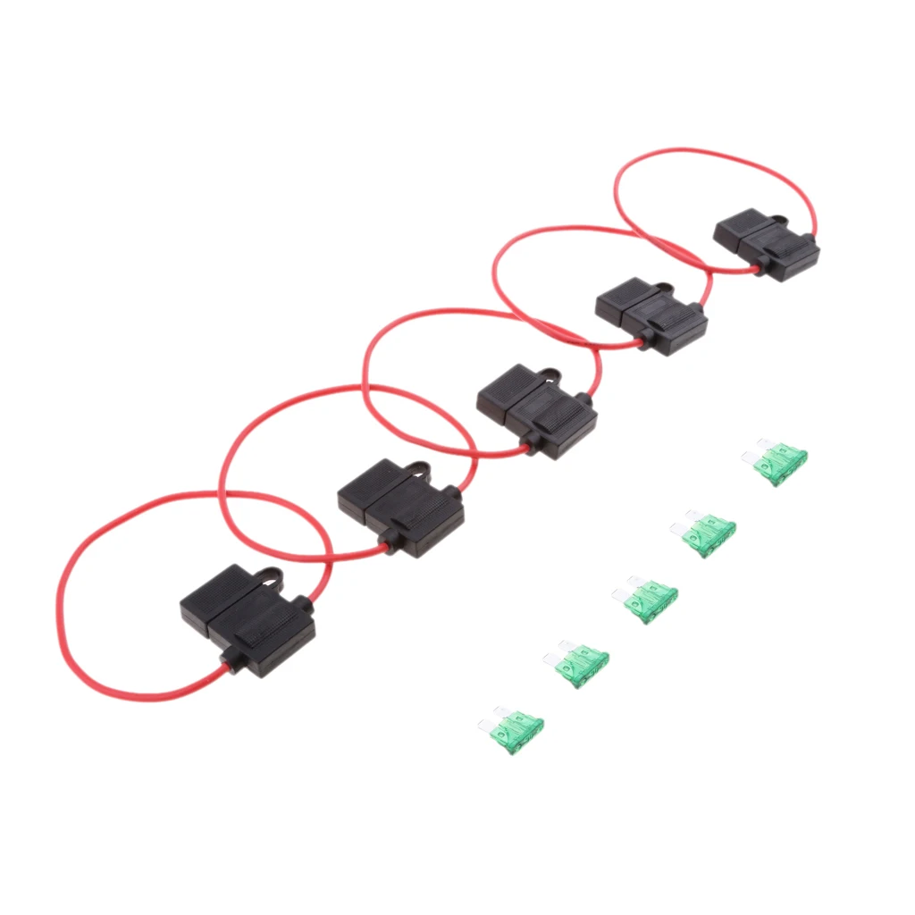 5 Set Car Truck  Waterproof  ATC Fuse Holder for 30AMP Fuses