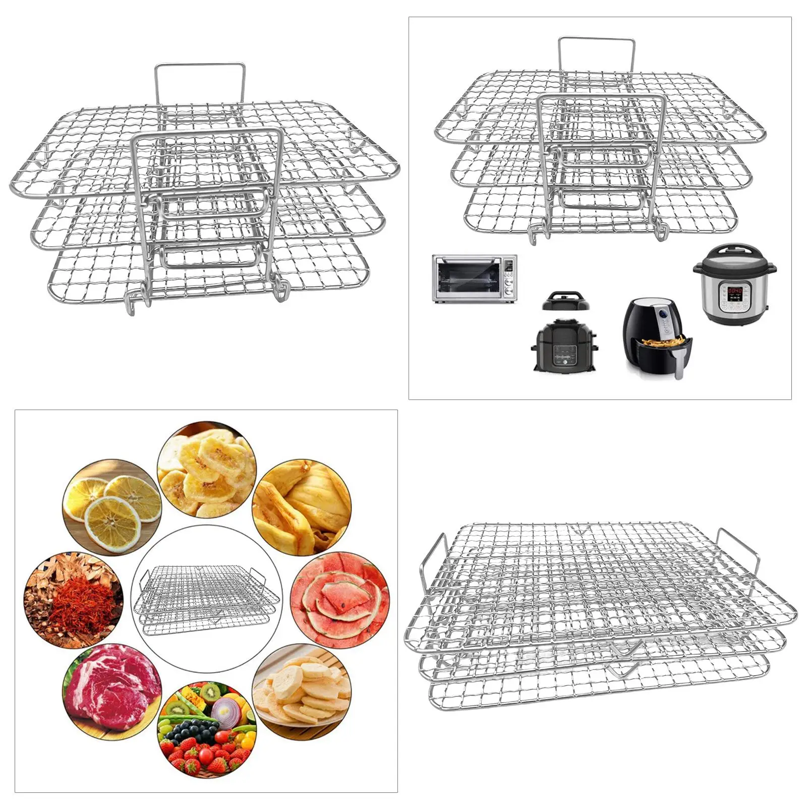 Multi Layer Dehydrator Rack Air Fryer Rack for Veggie Chips Meats Home Kitchen Supply