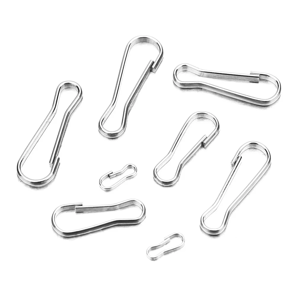 30pc Metal Snap Lanyard Clip Hook Carabiner Camping Clasps Purse Keyring Buckles