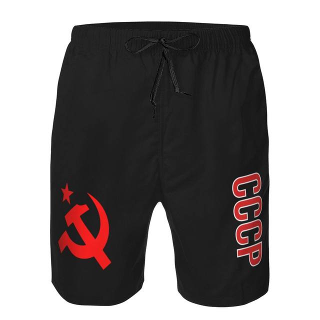 2022 Men s CCCP Russian Men USSR Soviet Union Beach Shorts Quick Dry Material Shorts Summer Casual Sports Beachwear Swimsuit AliExpress