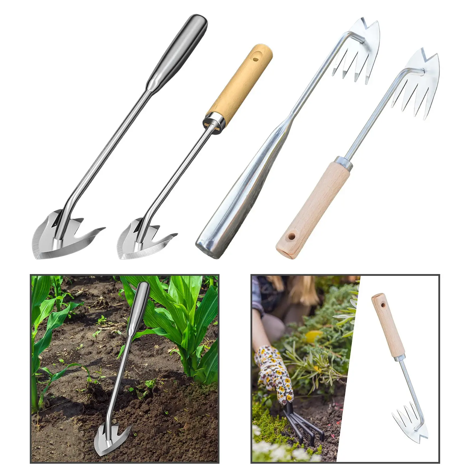 Garden Weeding Tools High Strength Comfortable Handle Stainless Steel Weed Puller for Backyard Garden Bonsai Household Lawn