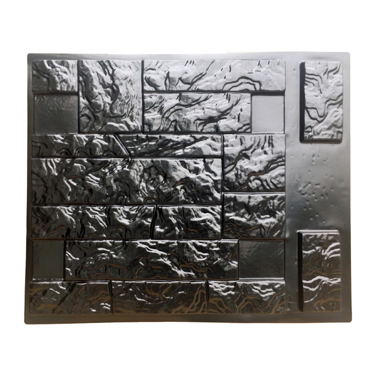 Concrete Molds Decorative Irregular Tiles Wall Decor Wall Panels Pattern Texturing Wall Bricks Mold for Gypsum Flagstone Outdoor
