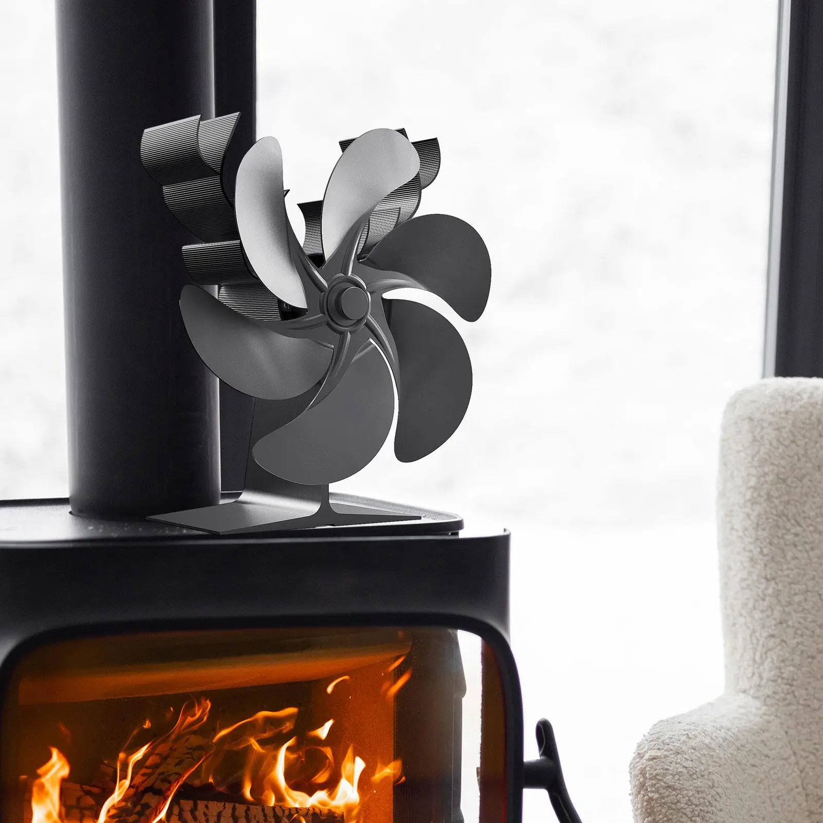 Heat Powered Fireplace Fan Fireplace Fan for Wood/log Burner Heaters Picnics