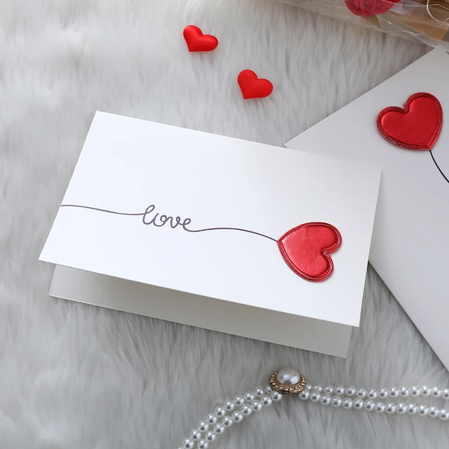 Cartolina d'amore carte regalo di san valentino invito a nozze biglietti di  auguri anniversario per coppie regalo di san valentino fatto a mano -  AliExpress