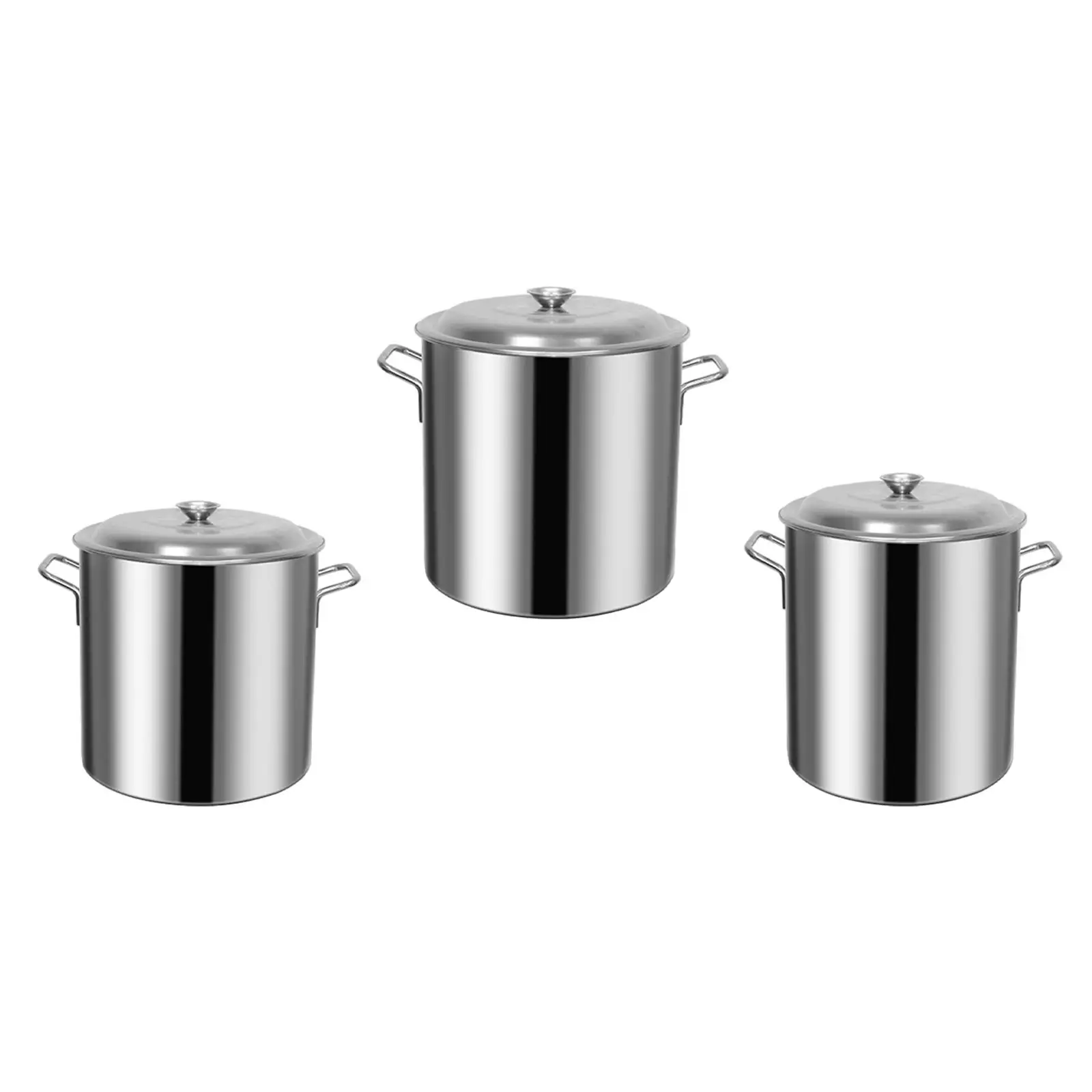 Multipurpose Cooking Pot Rice Double Handle Brine Bucket Simmering Boiling Stew Pot for Commercial Hotel Household Canteens