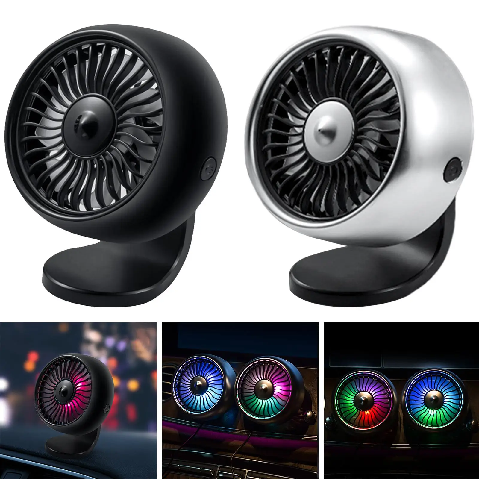 Car Mini Vent Colorful Speed USB Fan  for SUV