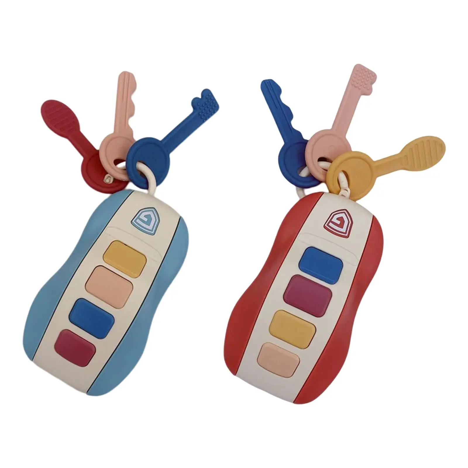 Car Musical Remote Key Toy Car Keys On A Keychain for Toddler Baby Travel