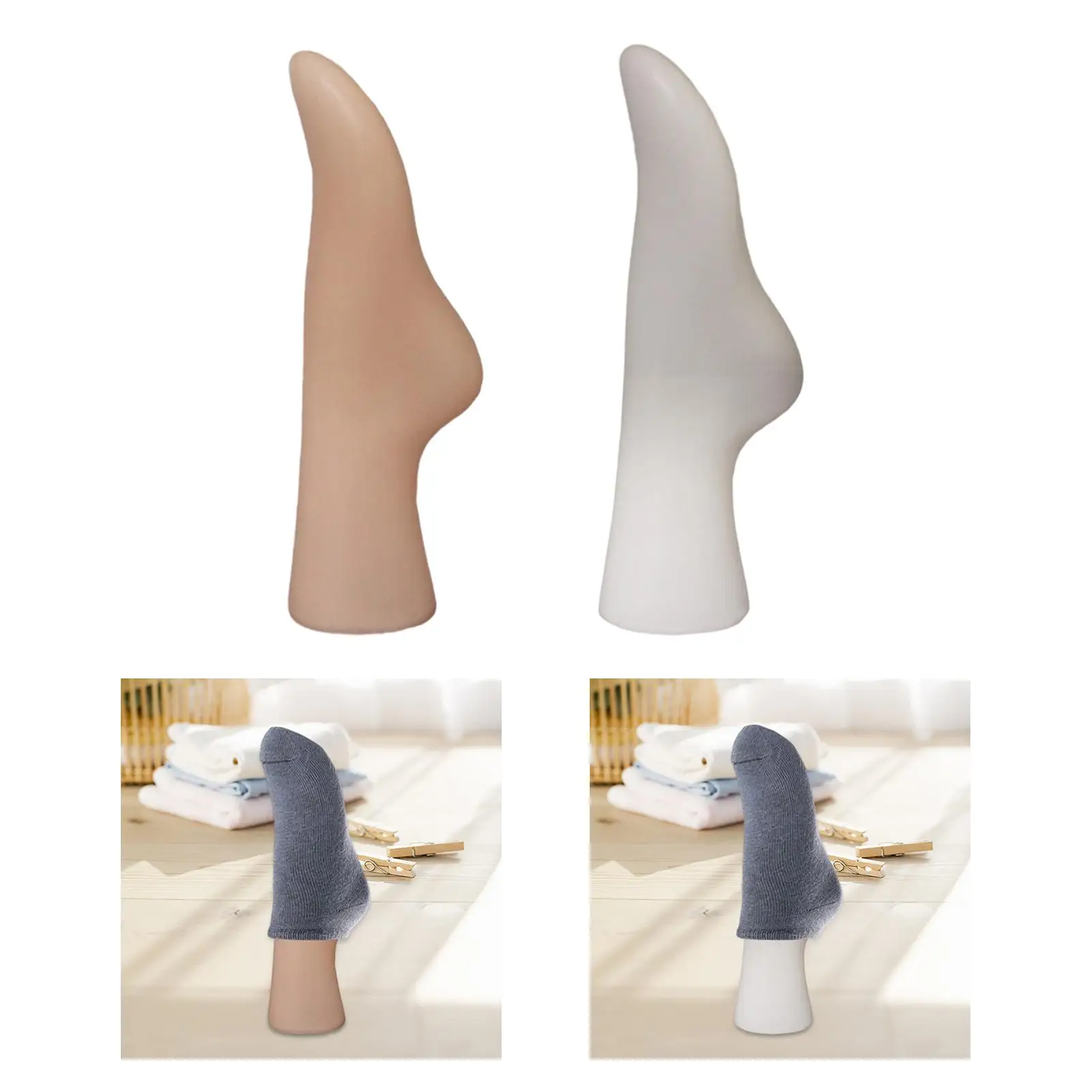 Female Mannequin Foot Stand Rack Women Foot Sock Display Medium Stocking Display for Slippers Shop Retail Chains Jewelry Home