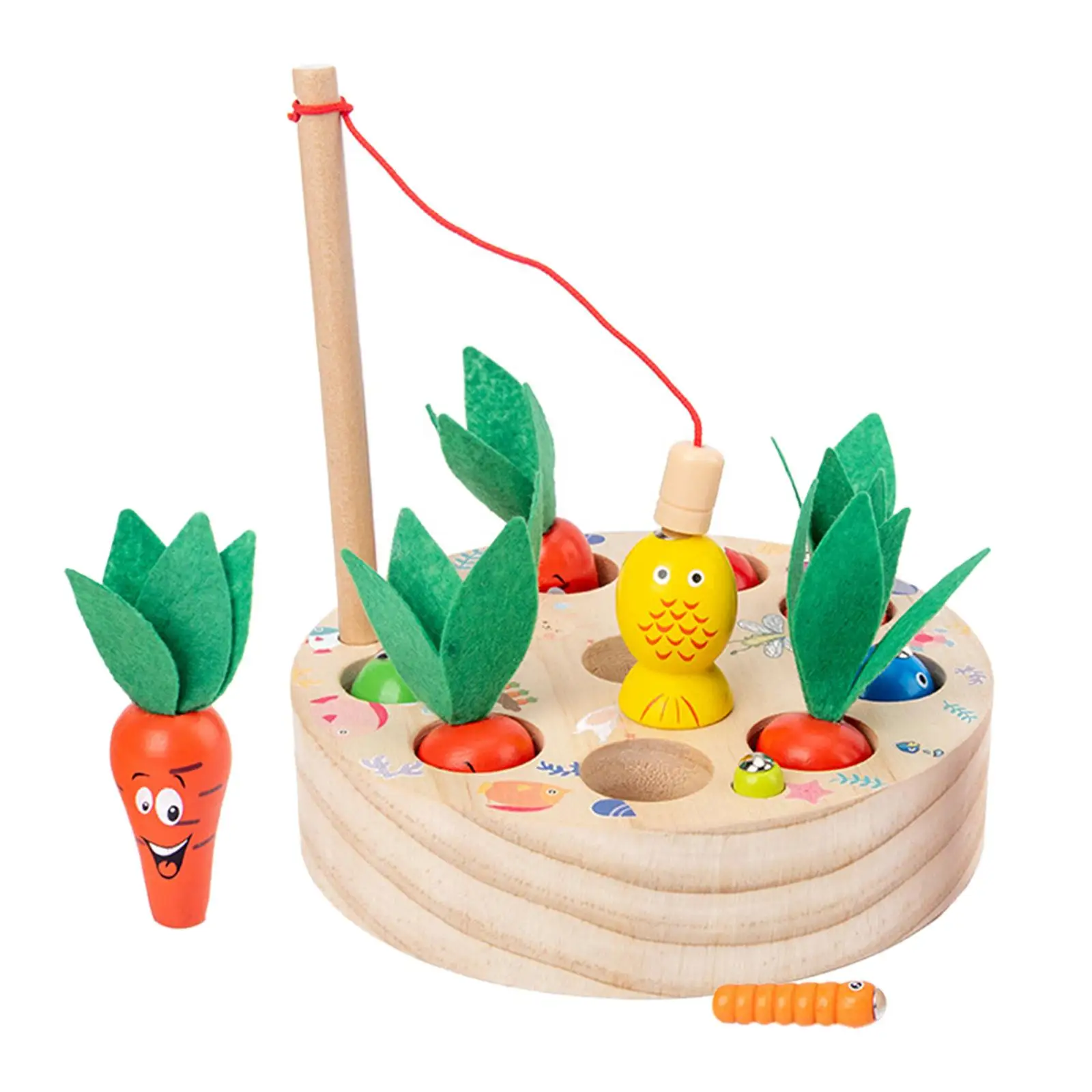Educational Wooden Fishing Game Fine Motor Skill Learning Toy Montessori Toys for game Activity Birthday Interaction