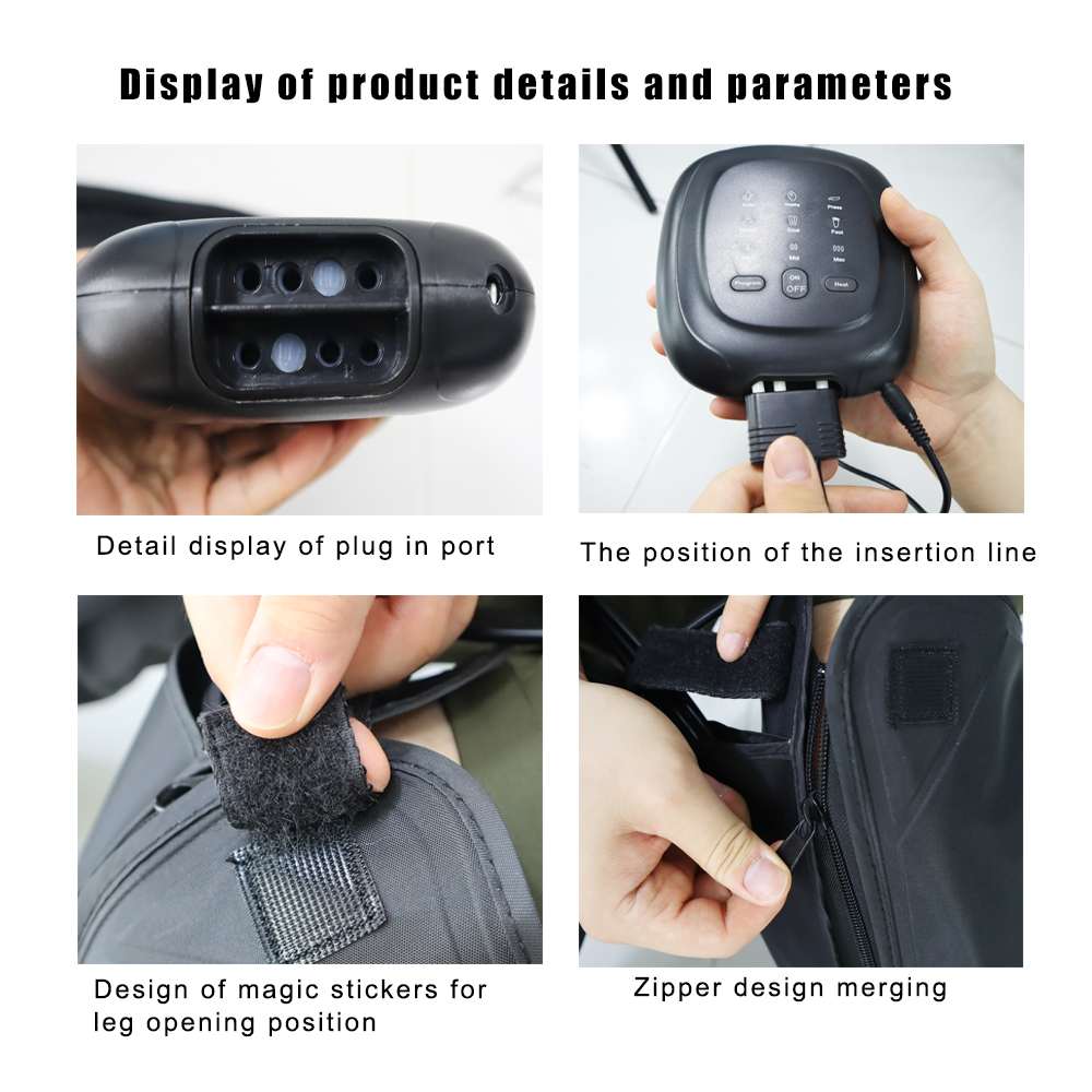 Loftkompressioun Beenmassager Entspannt Muskelen Wraps Fouss Knöchel Wademassage Hine Fërdert d'Blutzirkulatioun Lindert Péng_voghion.com