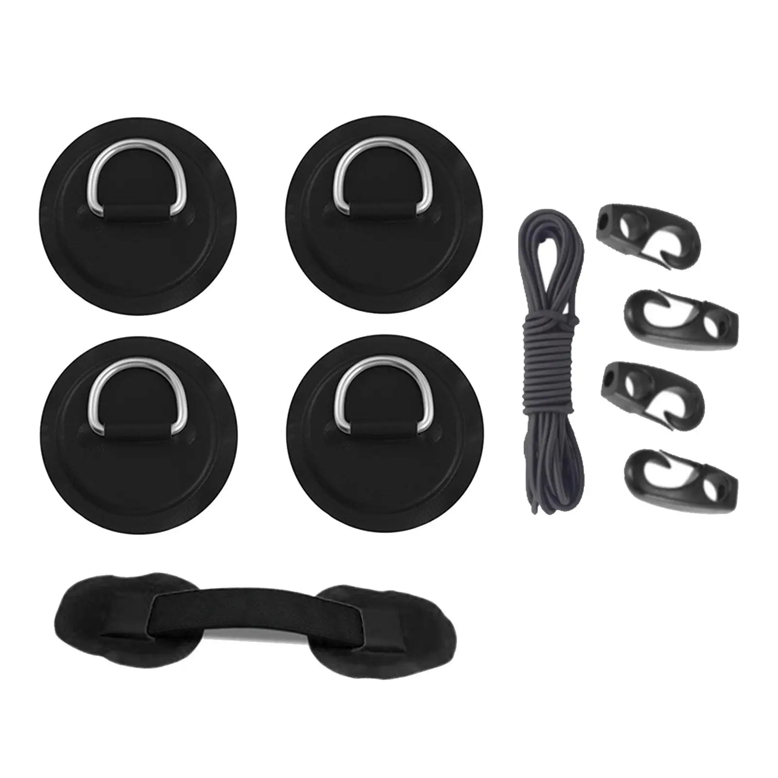 D Ring Pad Patch Bungee Accessories Set for Kayak Canoe Deck Accessory