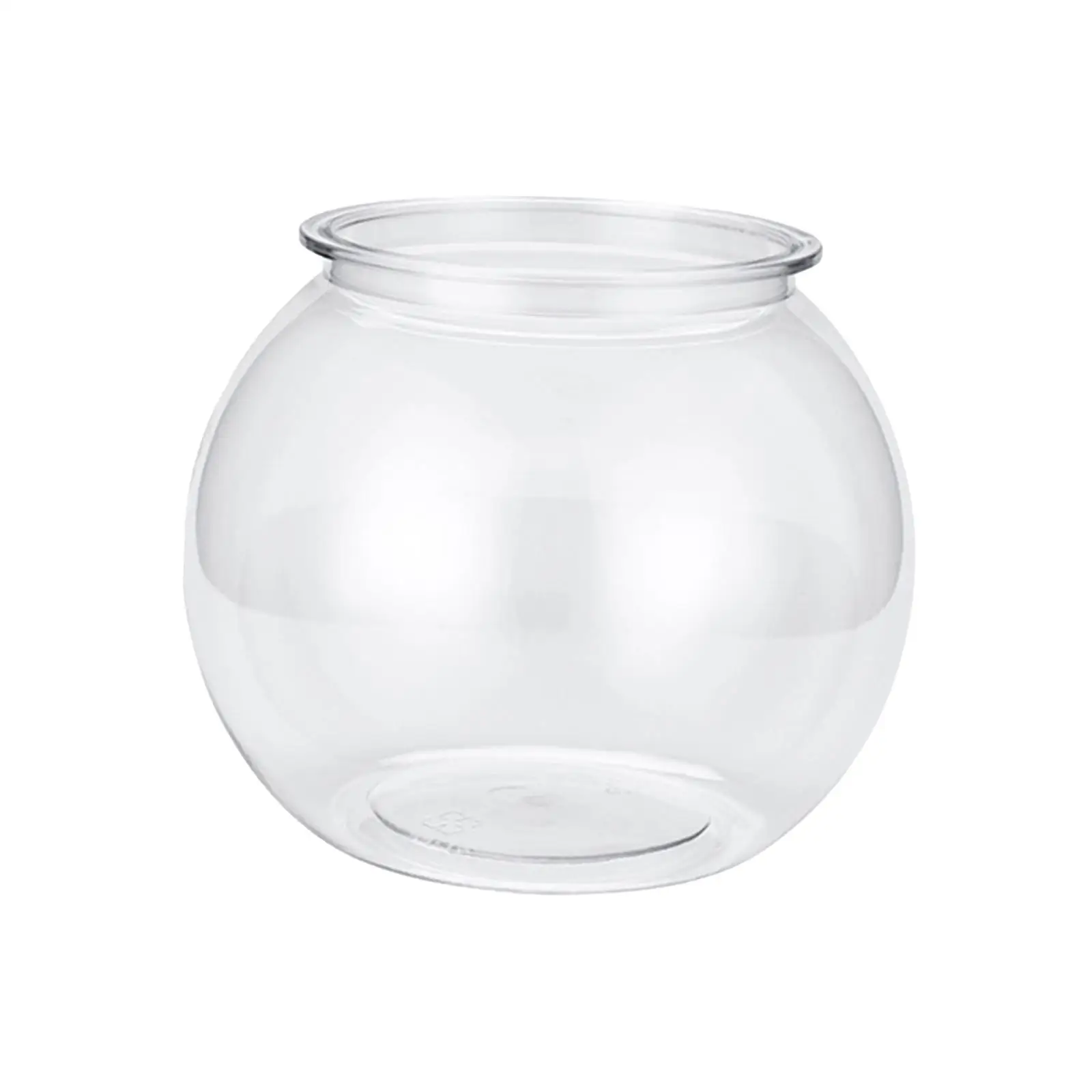 Round Vase Transparent DIY Decorative Fish Tank for Living Room Table Stones