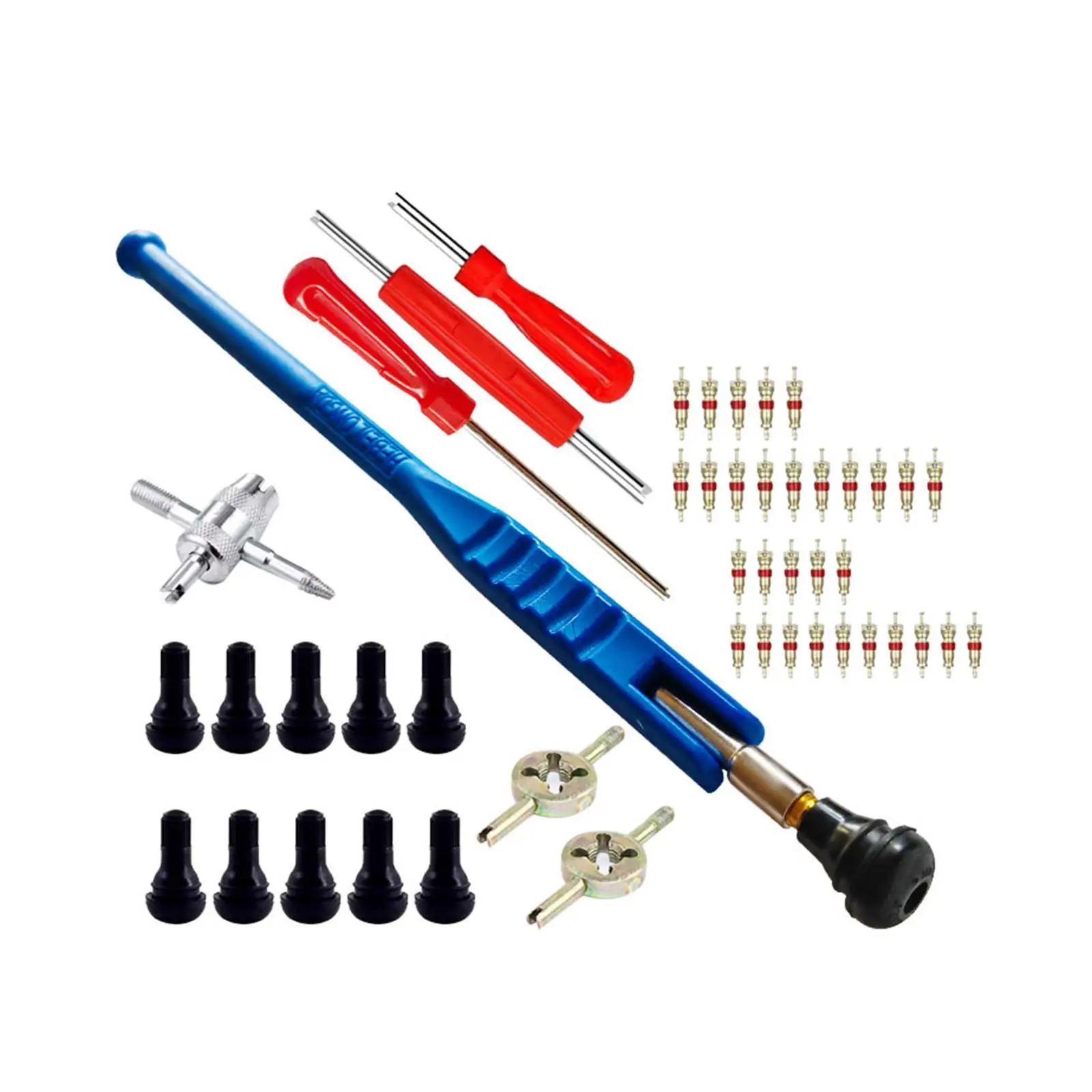 47x Tire Valve Stem Puller Tools Set Multifunctional for Motorcycle Car