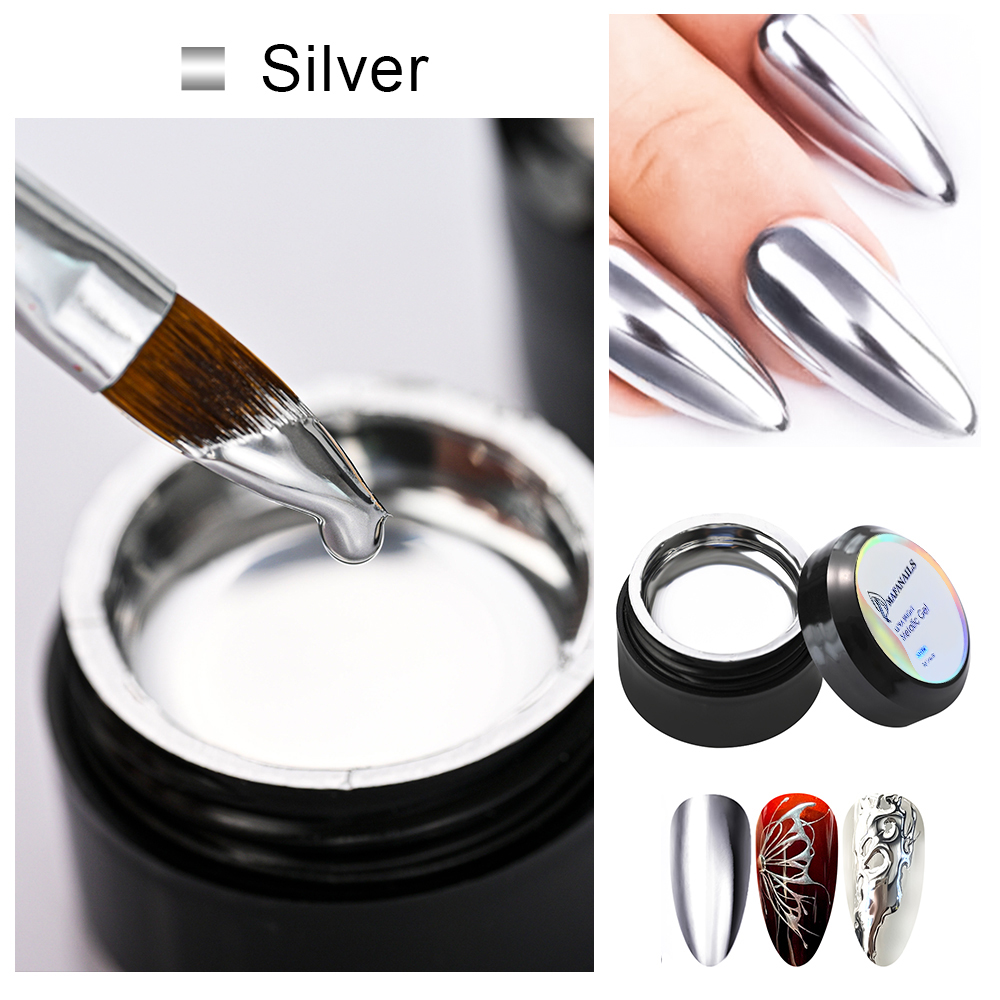 Best of 5ml Metallic Painting Gel Polish For Nail Art Soak Off Gel Gold Silver Mirror Chrome Effect Glitter Drawing UV Nail Gel Varnish Reviews & Tips