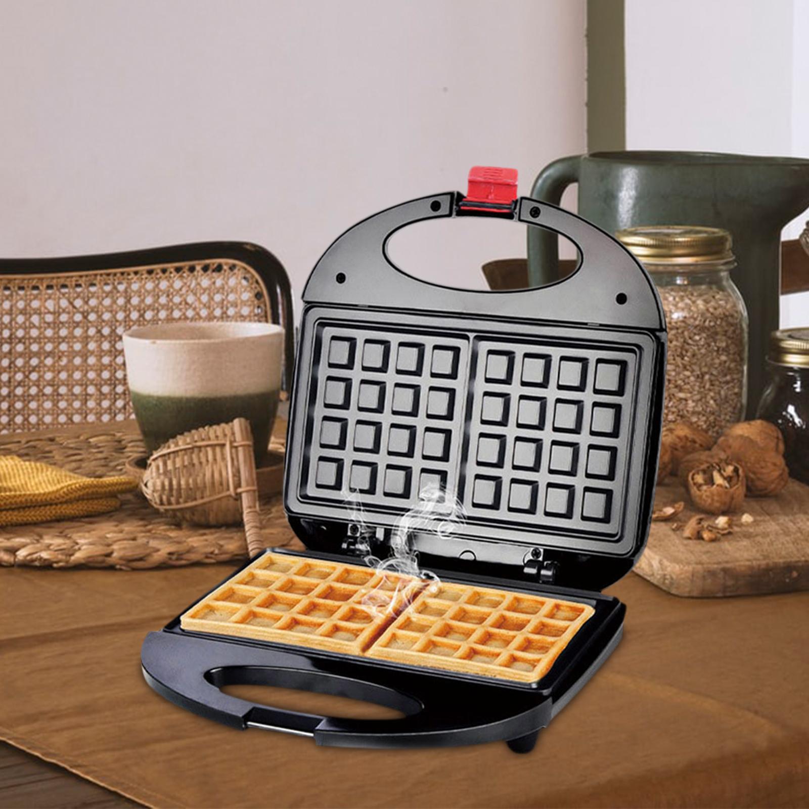 Mini máquina de fazer waffle, ferramentas de cozimento, superfície antiaderente, prensa elétrica para panini, omelete, muffins, almoço