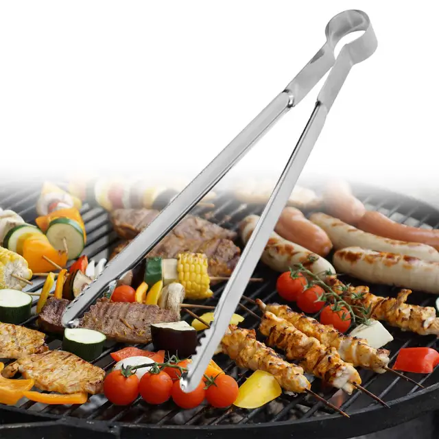 Food Tongs Stainless Steel Serving Tongs Kitchen Cooking Tool