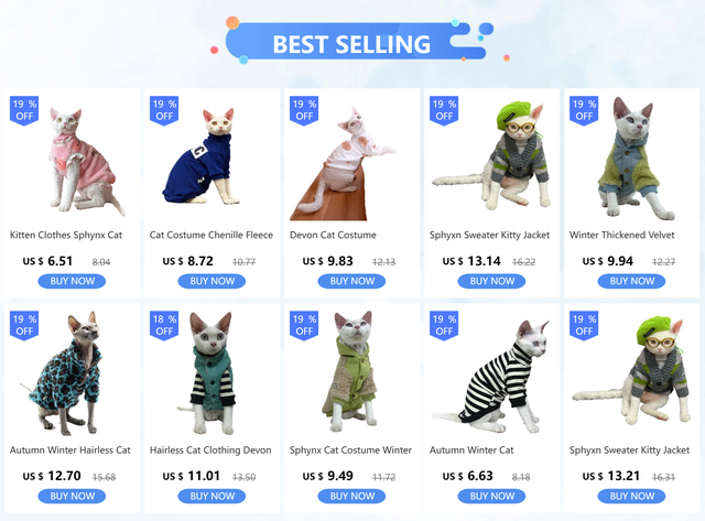 Sphynx Cat Clothes | Cat Outfit Snake | Bottoming Shirt | Cat