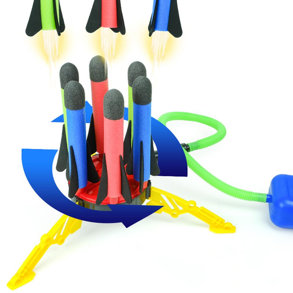 Rocket er, 6 Colorful Foam Rockets and Sturdy er   Pad,  Toy + Years Old