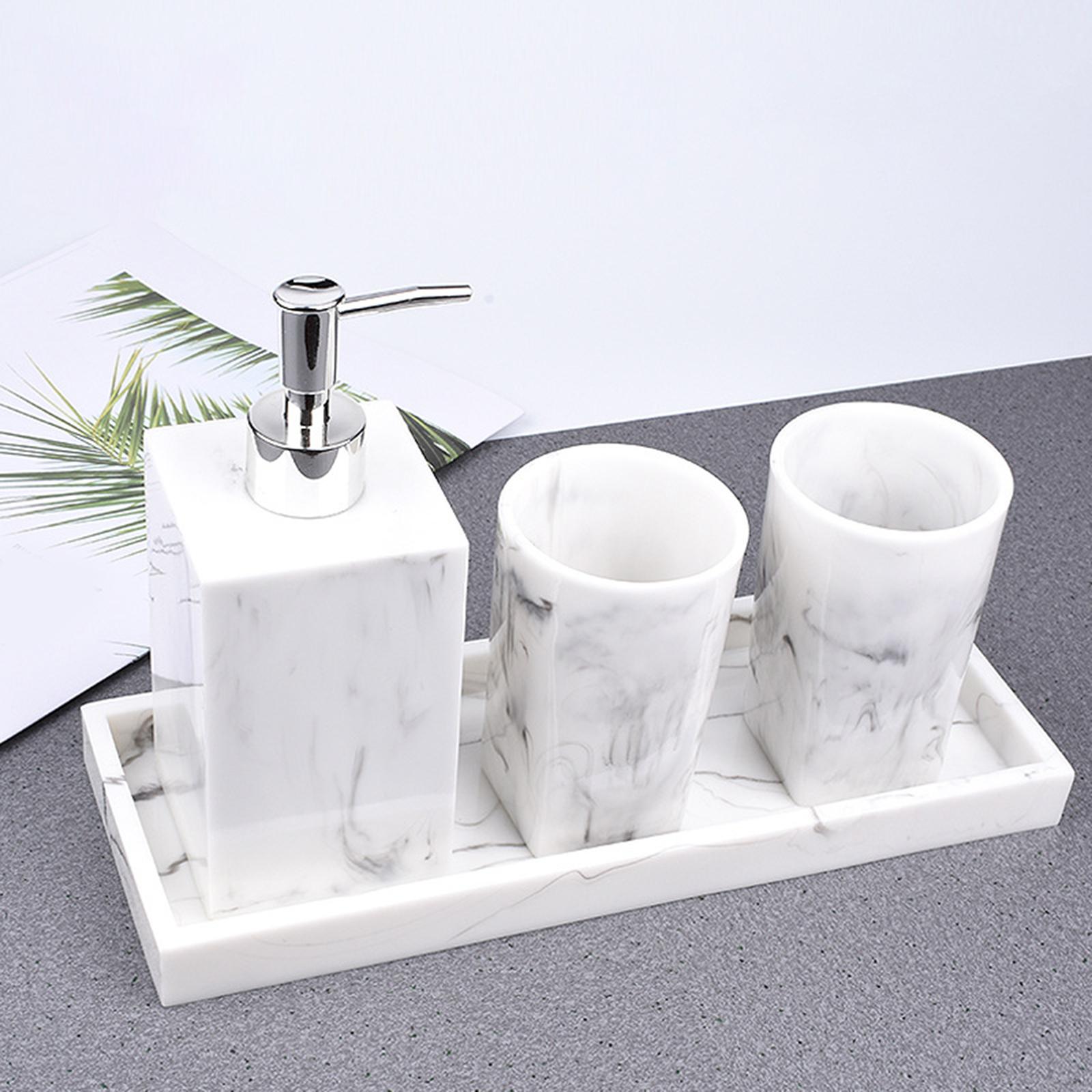 Bathroom Accessories Set Soap Dispenser Bottle Bath for Bathroom Counter