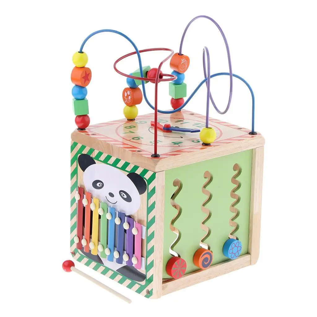   Activity   Including Clock, Gears, Xylophone, Alphabet Animals Blocks, , Baby Development Toy