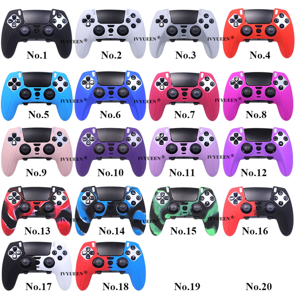 IVYUEEN Anti-Rutsch-Schutzhülle für PlayStation 5, PS5, DualSense Edge Controller, weiche Gummi-Silikonhülle, Griffabdeckung – Detail 8