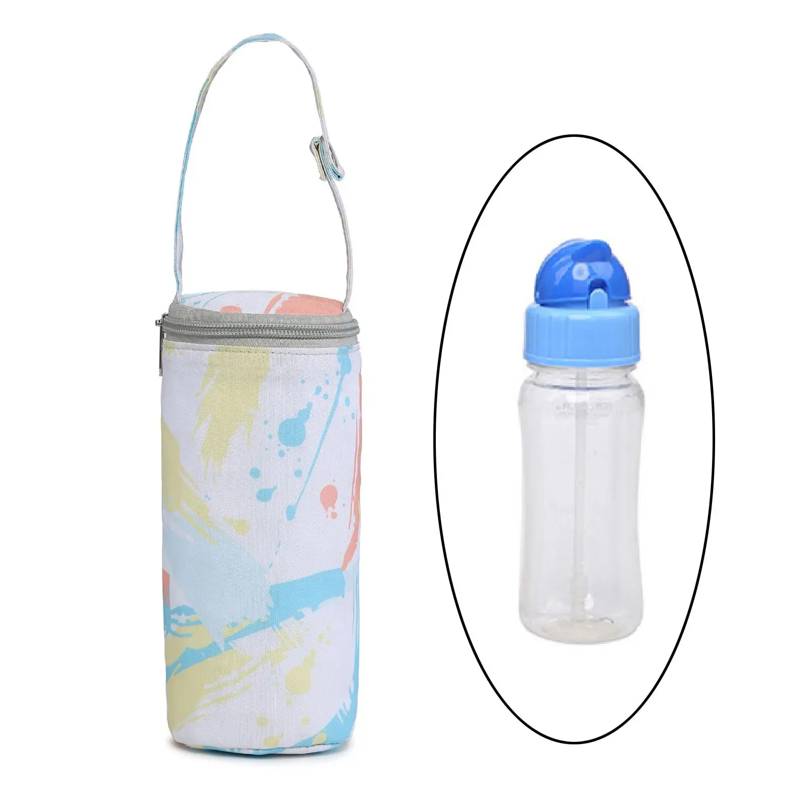 Portable Insulated Water Bottle Bag  Hanging Travel Carrier  Warm Bag for Car  Daycare 