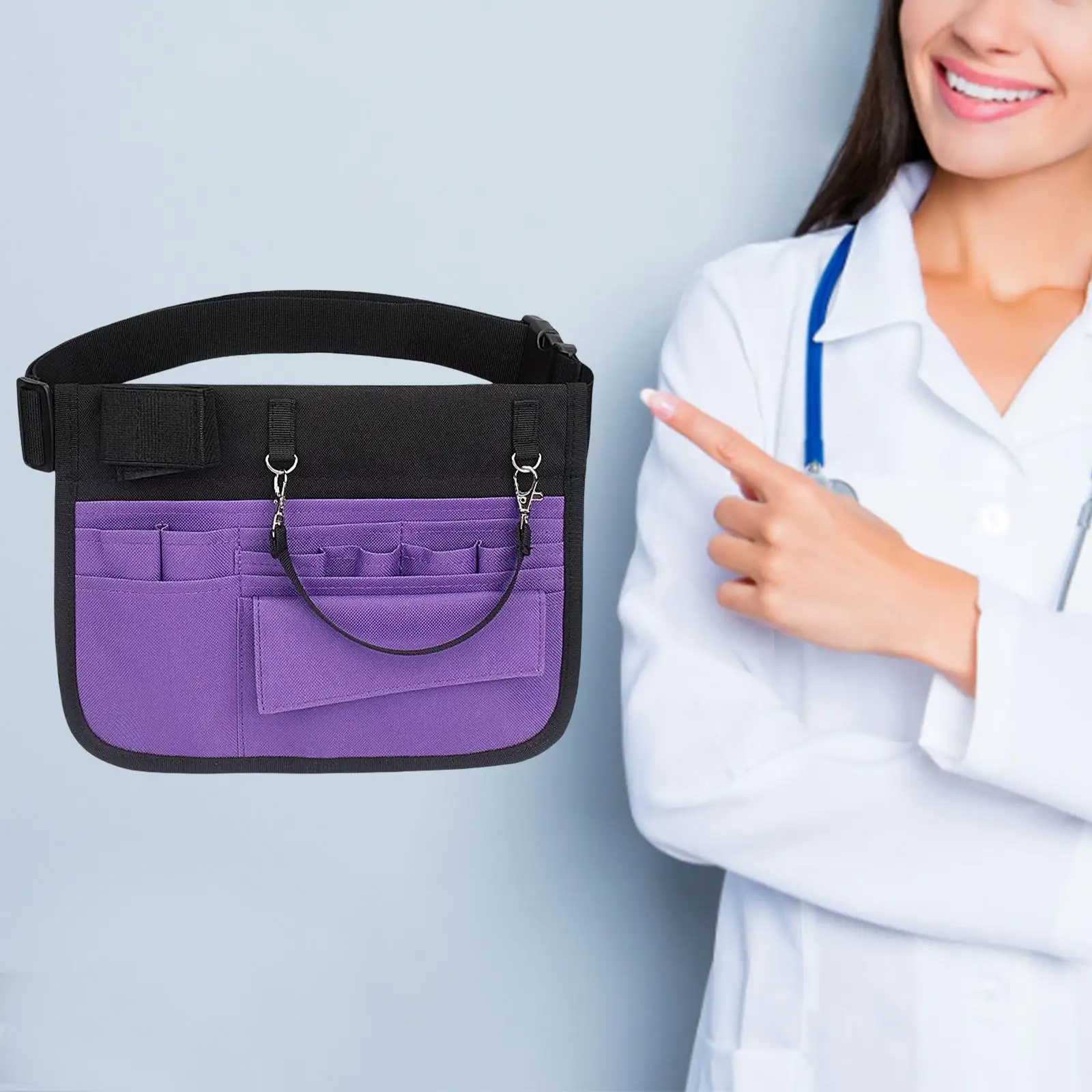 Portable Nurse Waist Bag Adjustable Belt Strap Organizer Extra Pocket Pouch