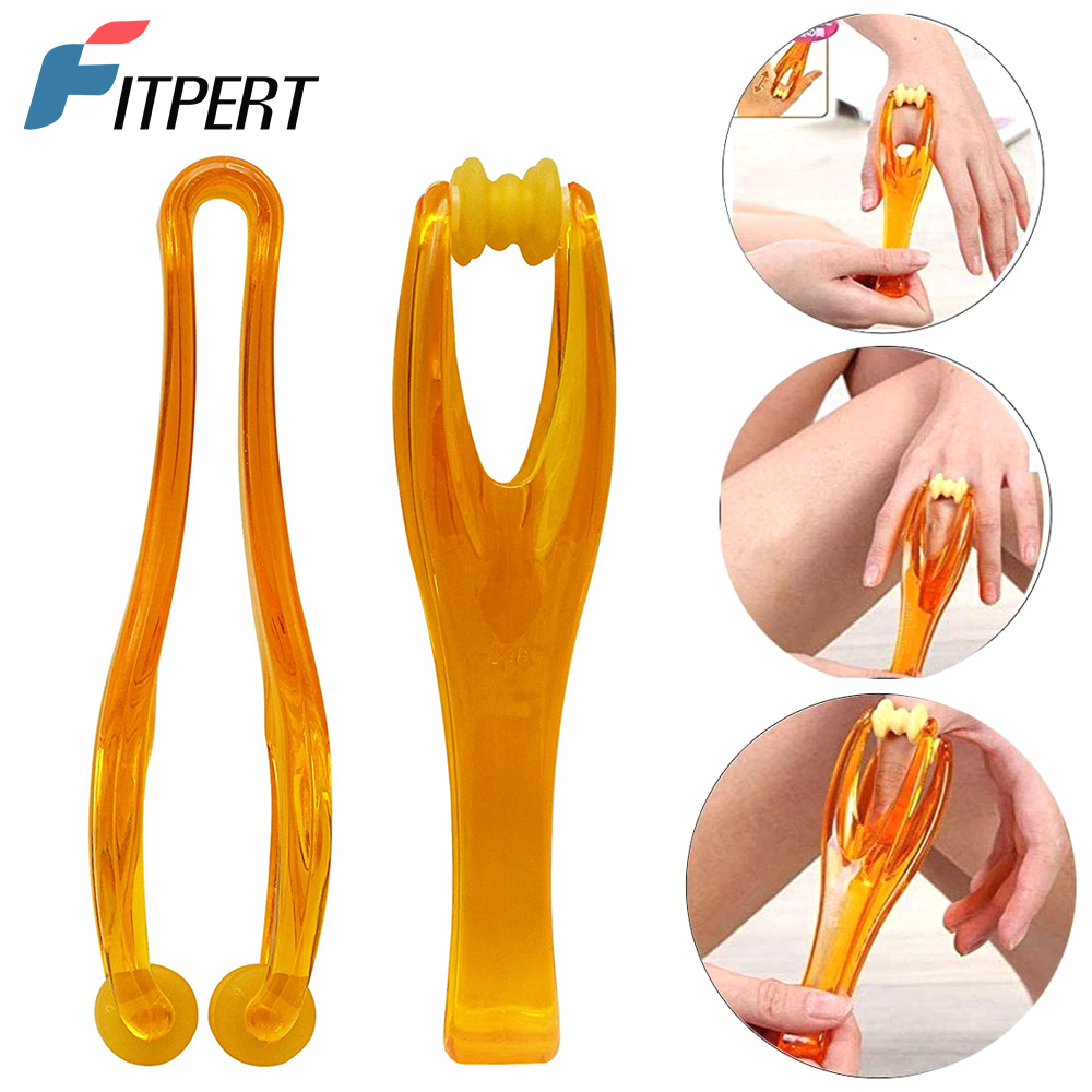 Best of Orange Finger Joints Massager Hand Handheld Blood Circulation Tool Stress Relief Plastic Care Relax Double Rubber Roller Massage Reviews & Tips