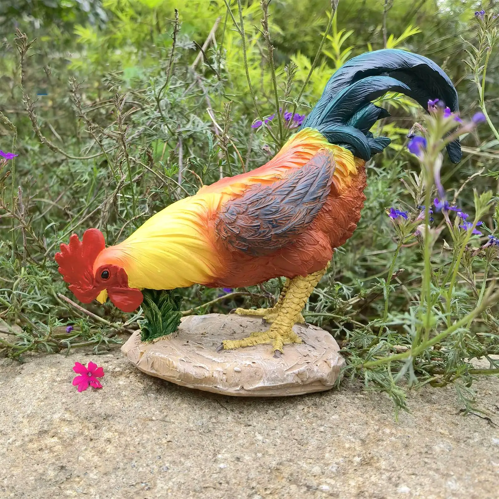 Rooster Statue Simulation Rooster Decoration Crafts for Home Lawn Kitchen