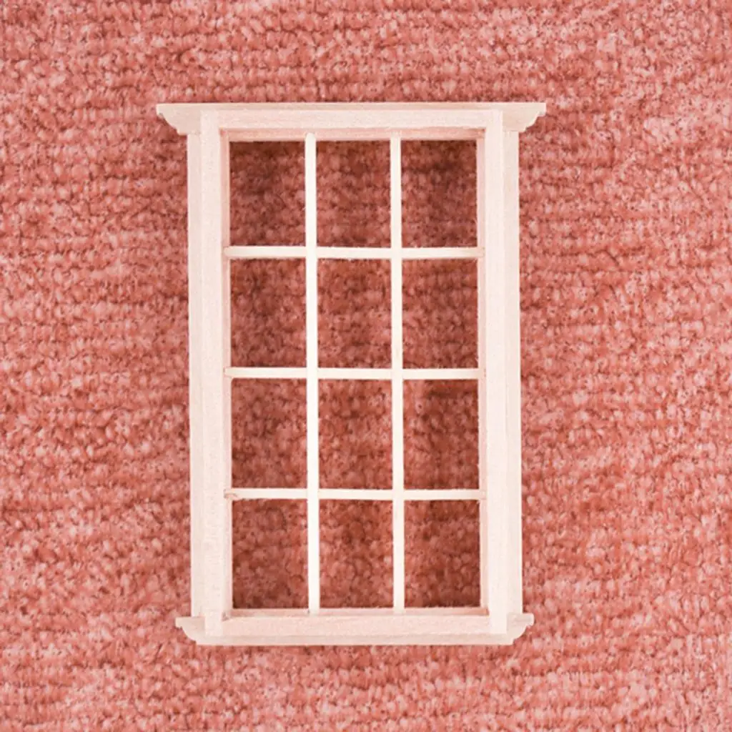 1:12 Rough Wooden Window Frame Dollhouse Miniatures Accessories