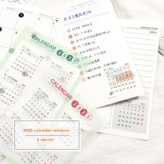 Fromthenon 2024 Notebook & Journals Date Stickers for Full Year Planner  Round Number Sticker 365 Daily Days Stickers Stationery - AliExpress