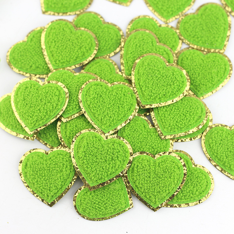 6 Teile/los Herzen Handtuch Chenille Gestickte Patches Eisen Auf Patches Für Kleidung Nähen Auf Applikationen Für Kleidung Katzen Diy Abzeichen – Detail 12