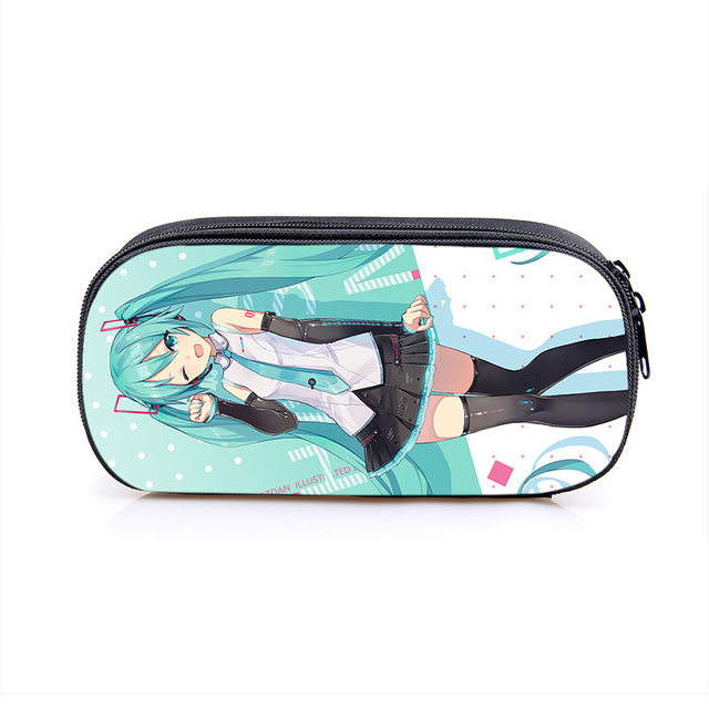 New Hatsune Miku Kawaii Pencil Pouch Cute Students School Supplies Giveaway  Badge Anime Pencil Bag Stationery Pencil Cases Gifts - AliExpress