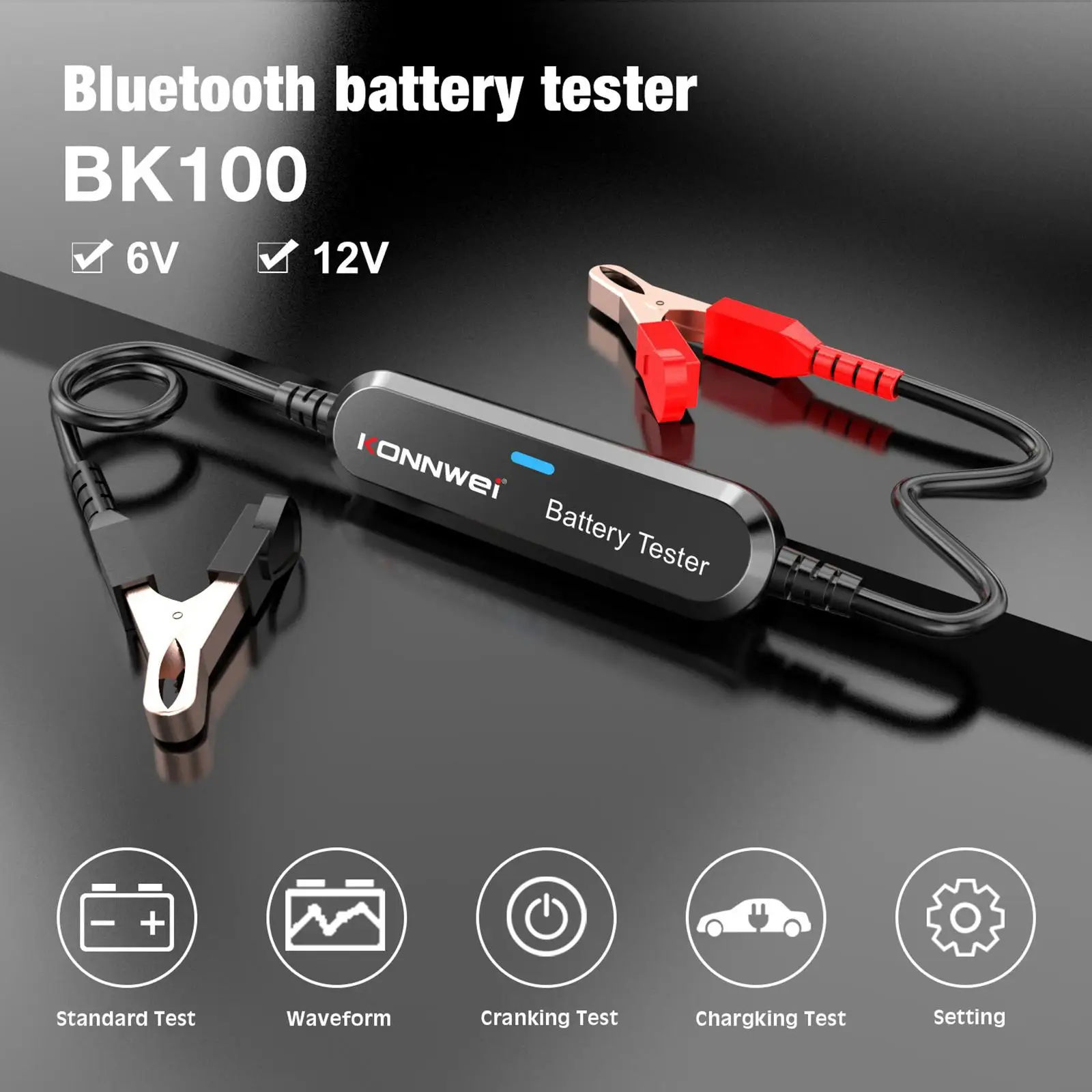 Bluetooth Car Battery Tester Charging Analyzer Fit for Vehicles Truck