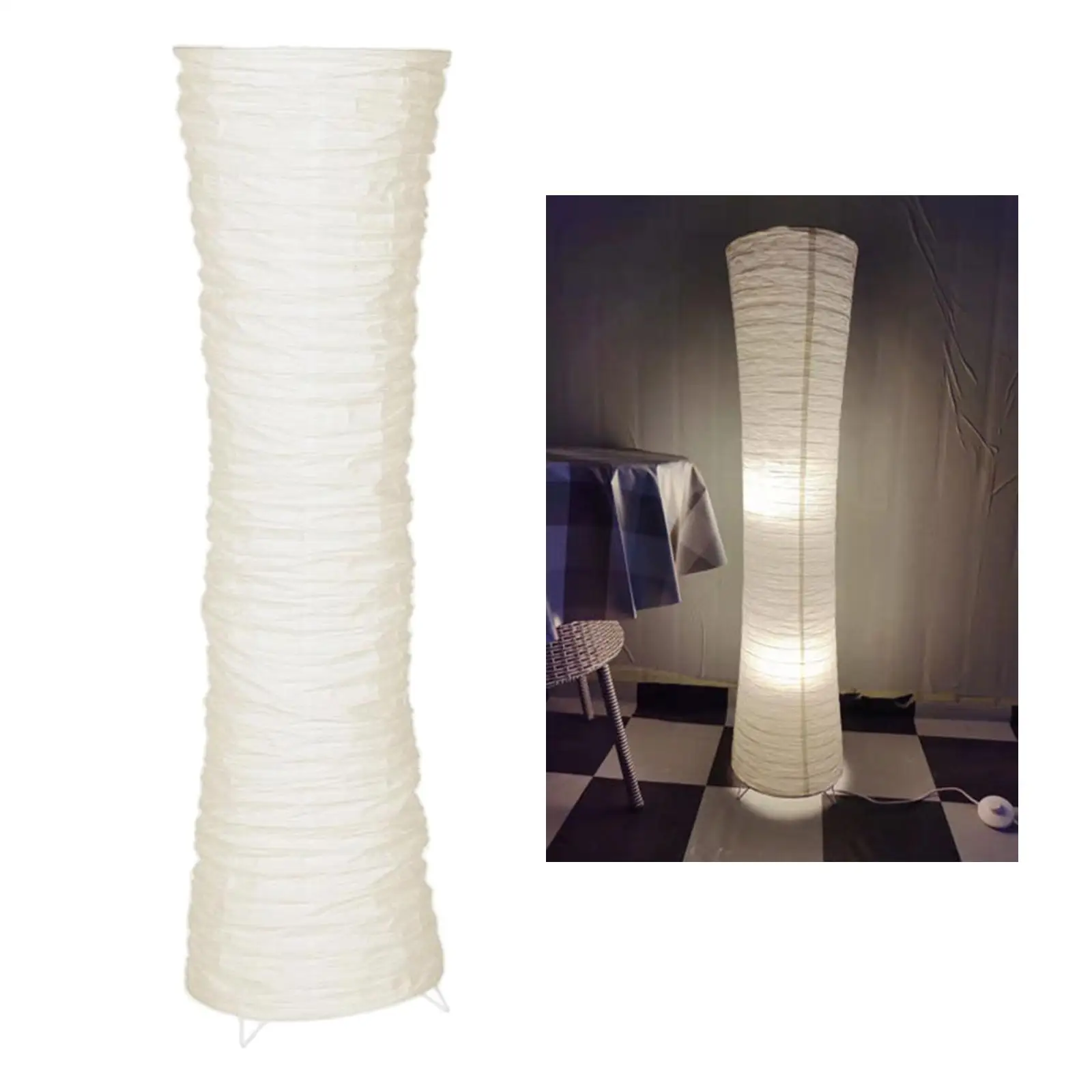 NightStand Floor Lamp Paper Shade, Great for Weddings, Anniversaries Handmade Lightweight