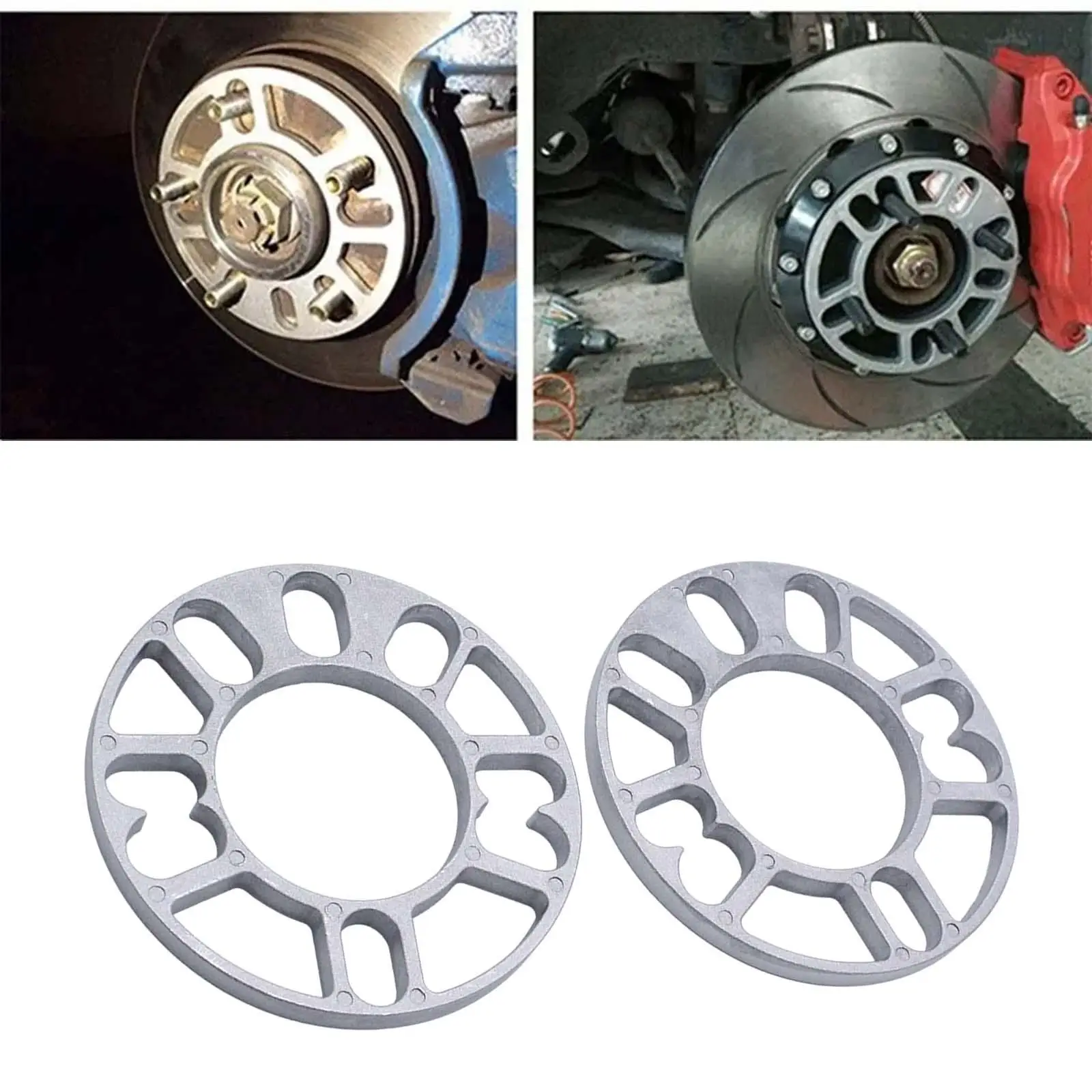 2Pcs Wheel Spacers Hub Spacer Shims Diameter 5.9inch Universal Aluminum for 10mm Stud Wheels Easily Install Wear Resistant