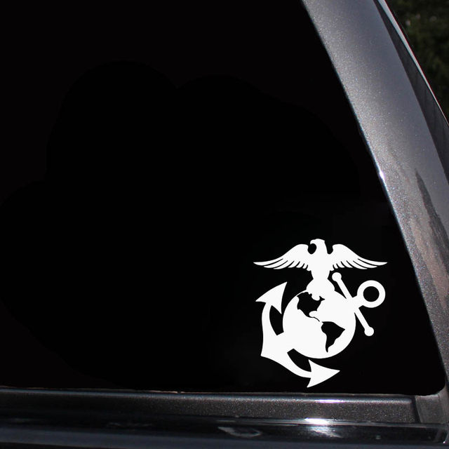 U.S. Marine Corps Gold Eagle Vinyl Decal For Car Truck Window Laptop – Glossy Multicolor